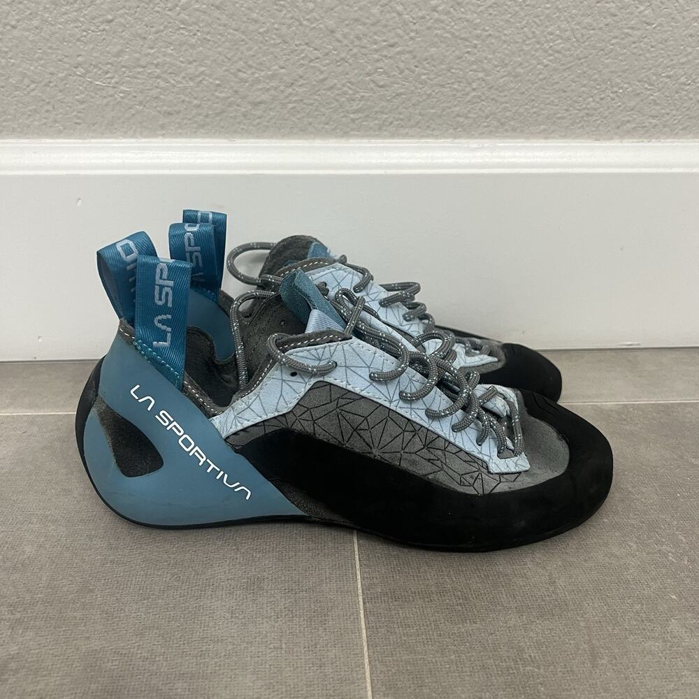 La Sportiva Finale Mens 7.5/Womens 8.5 Blue Grey Lace Up Vibram Shoes